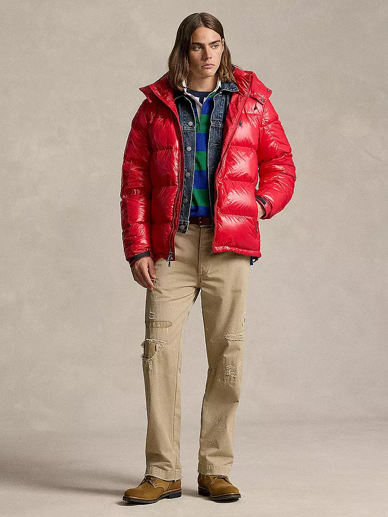 POLO RALPH LAUREN Daunensteppjacke rot