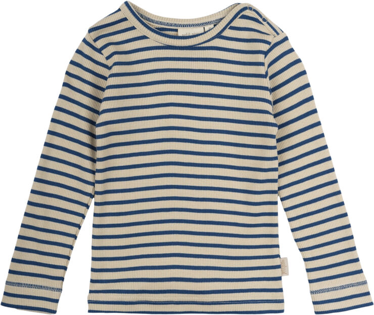 PETIT PIAO T-shirt L/S Modal Striped Deep cobalt/dark