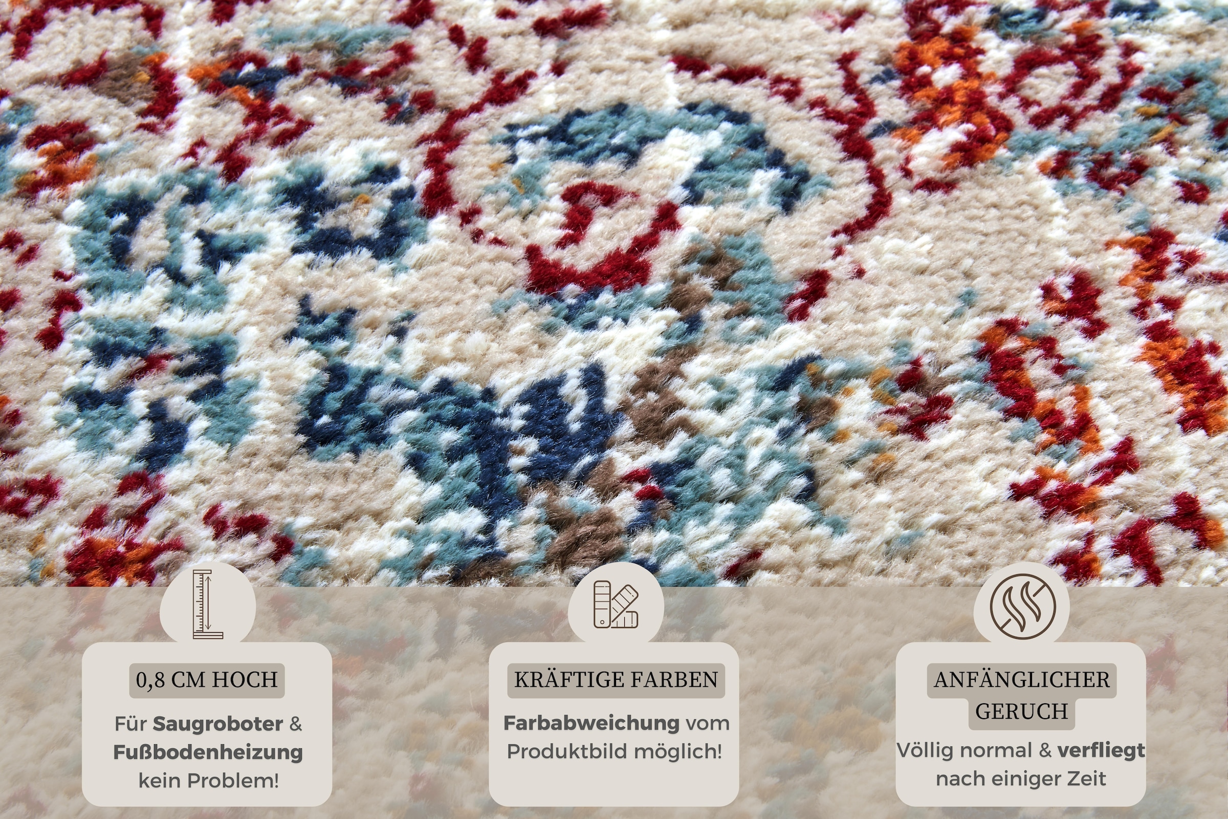 HANSE Home Teppich »Maderno« rechteckig 8 mm Höhe Läufer, Orientalisch, Kurzflor, Wohnzimmer, Schlafzimmer, Esszimmer