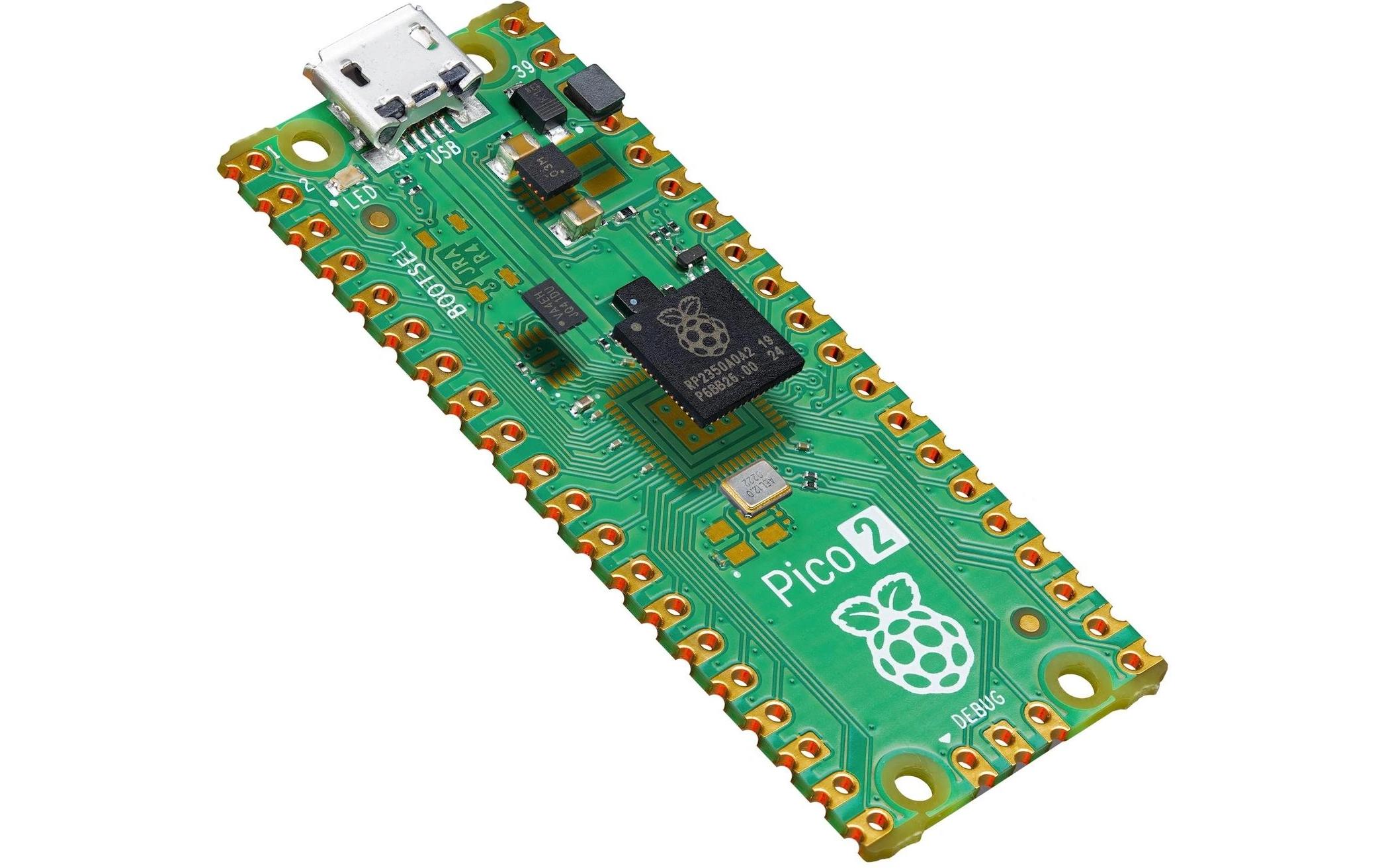 Entwicklerboard Pi Pico2Raspberry-Pi-Mikrocontroller, 520 KB Prozessor: RP235x