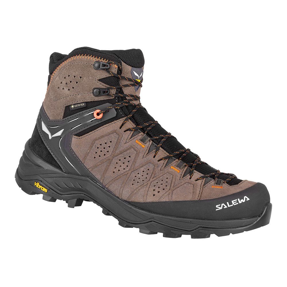 Salewa ALP TRAINER 2 MID GTX - Chaussures randonné Homme wallnut/fluo orange