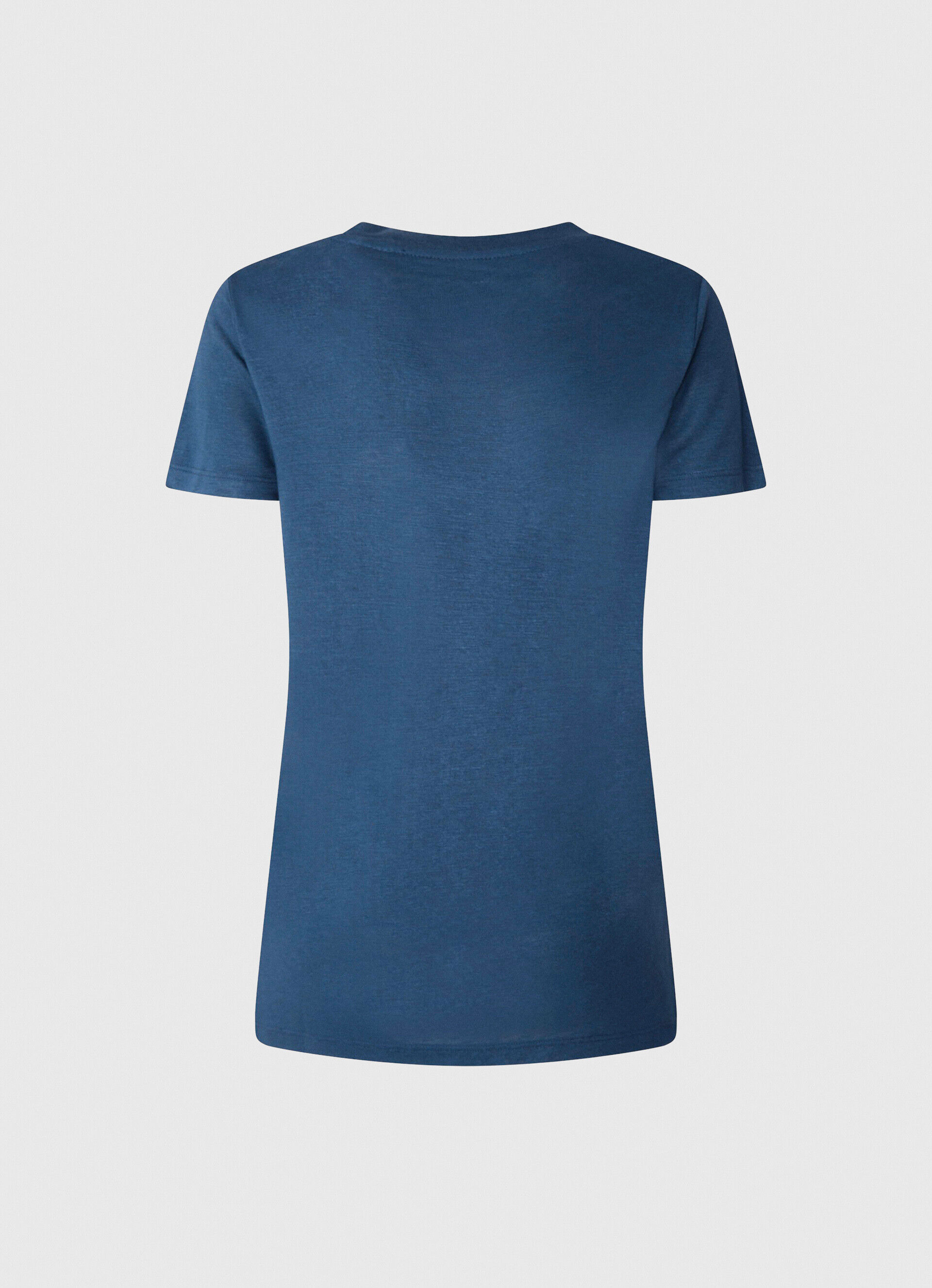 Camiseta Strass com logo estampado - azul oceano