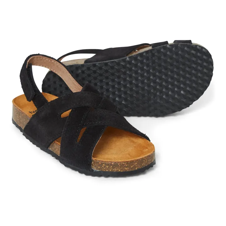 Pèpè Sandales Tressées Suede - Two Con Me | Noir