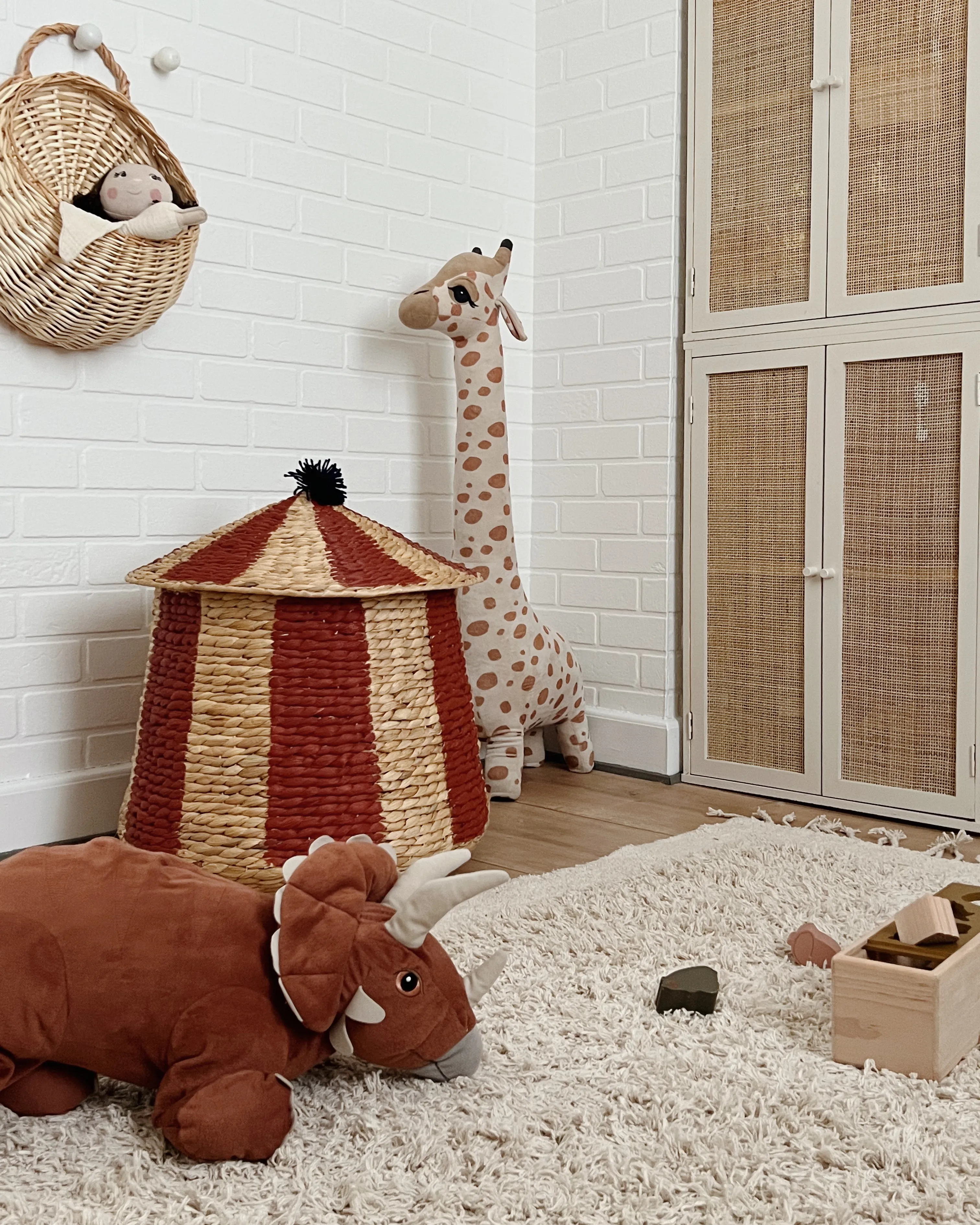 Vloerkleed BITLIS Lichtbeige 140 x 200 cm Katoen
