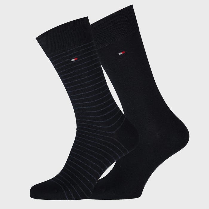 Tommy Hilfiger-2-pack herensokken strepen - Tommy Hilfiger