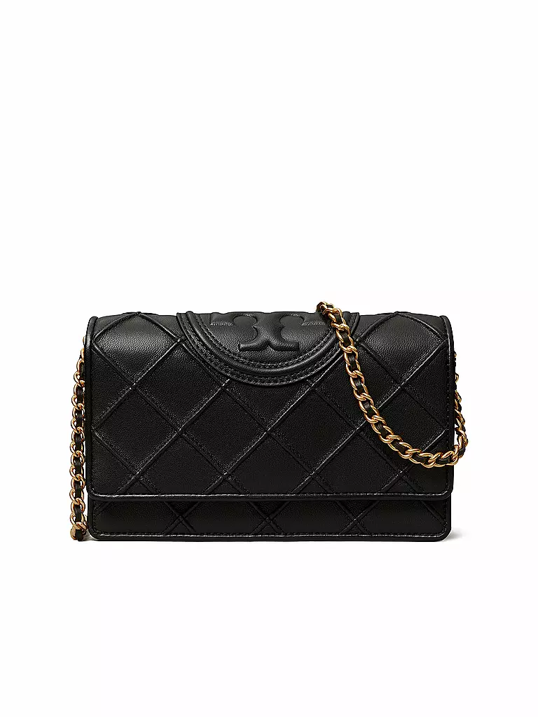 TORY BURCH Ledertasche - Umhängetasche FLEMING SOFT CHAIN WALLET schwarz