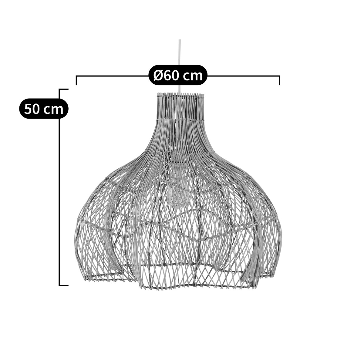 AM.PM<br>Lâmpada de incubação em rattan trançado, Rotanga