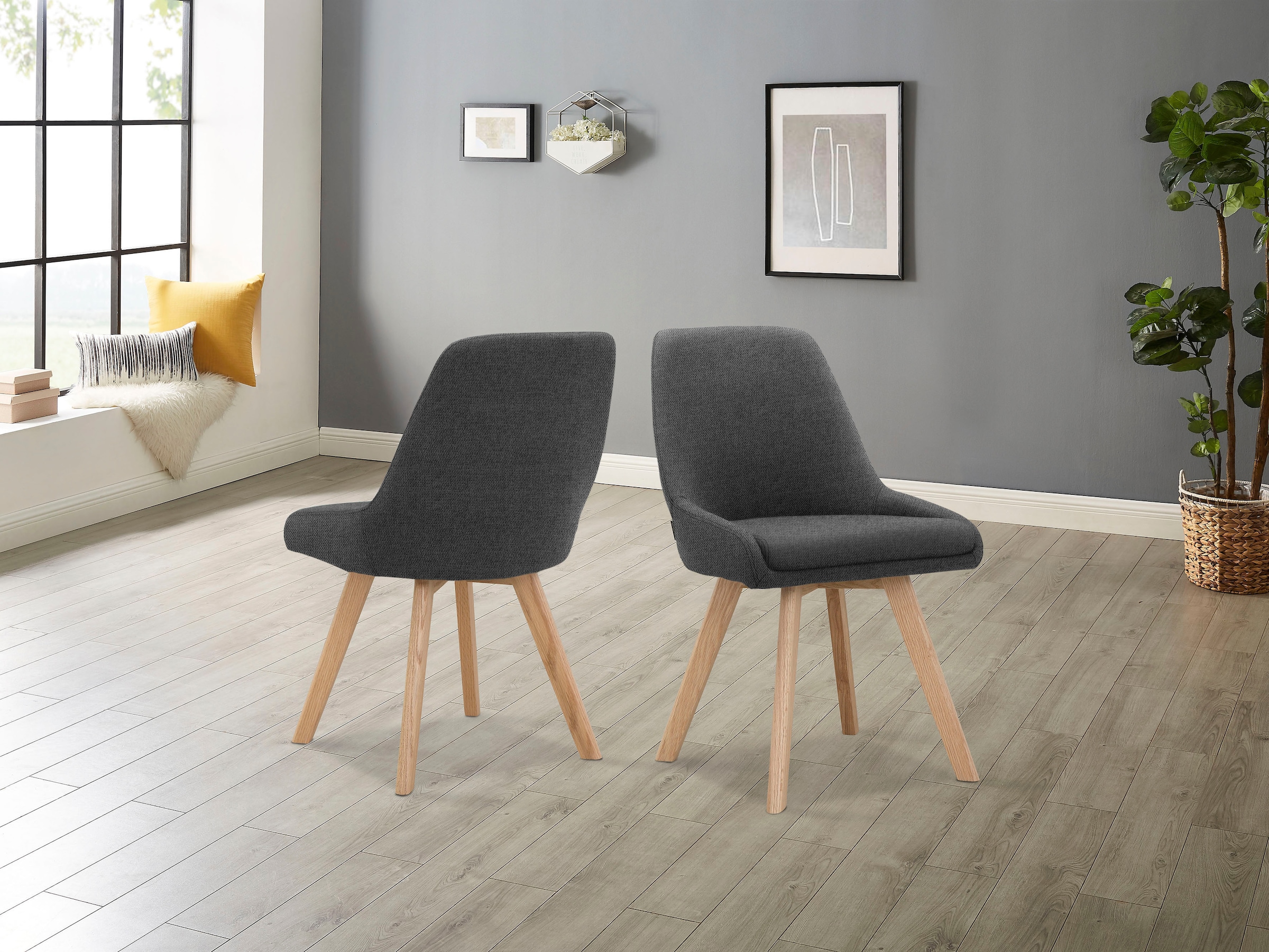 INOSIGN Esszimmerstuhl »Dilla, TOPSELLER!« (Set) 1 Stk.im 1er und 2er Set, Webstoff Bezug, Sitzhöhe 48 cm, Küchenstuhl