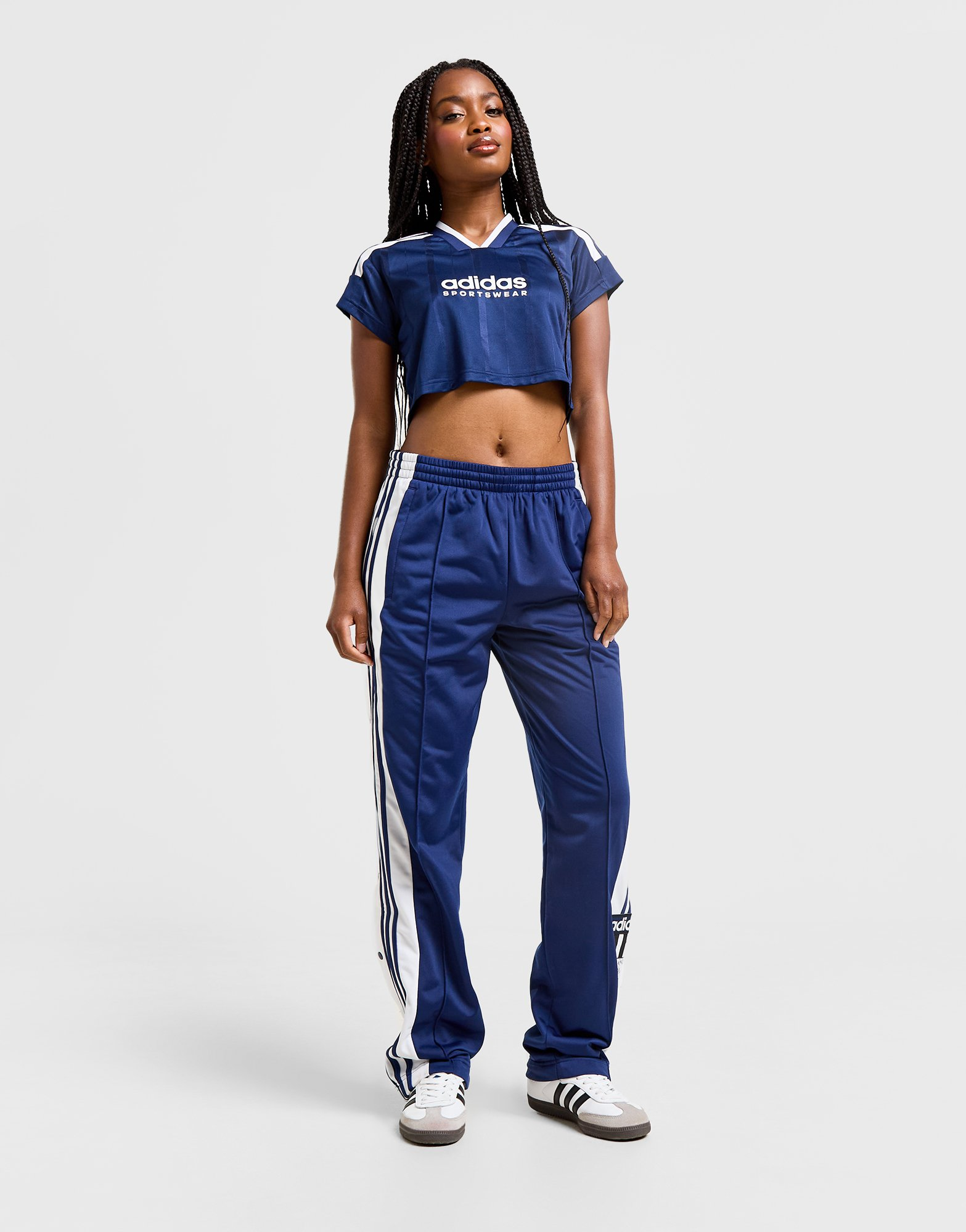 adidas Maillot crop top à 3 bandes coupées Tiro