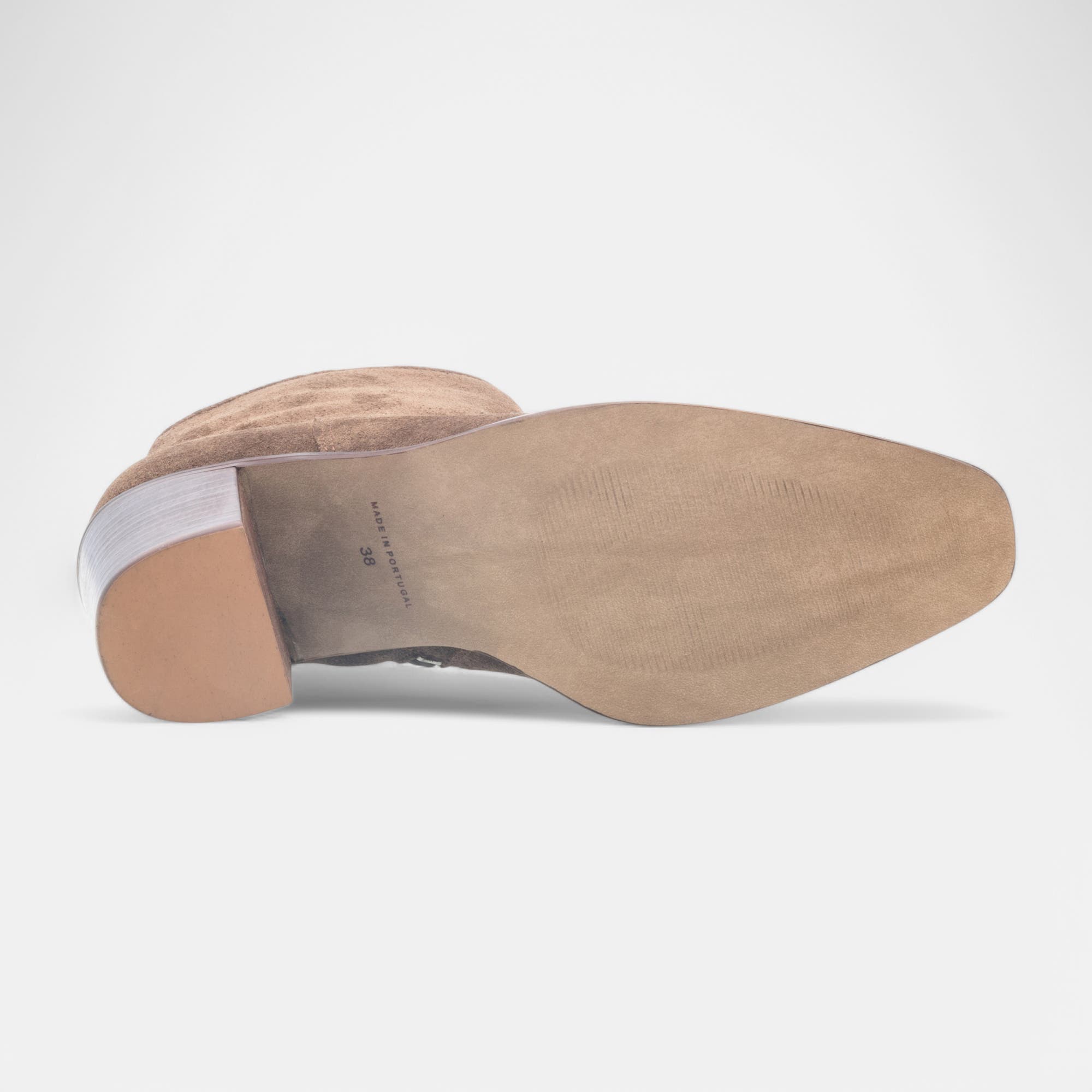 Bottines à talon Femme en cuir taupe