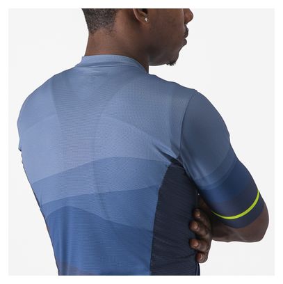 Maillot Manches Courtes Castelli Orizzonte Bleu