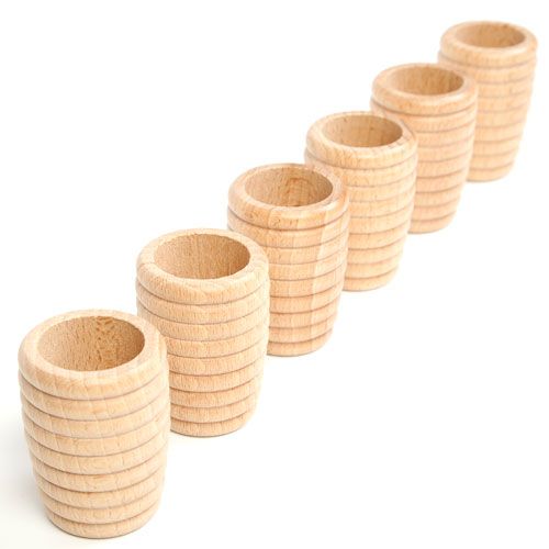 Grapat houten honingraten - naturel (6st)