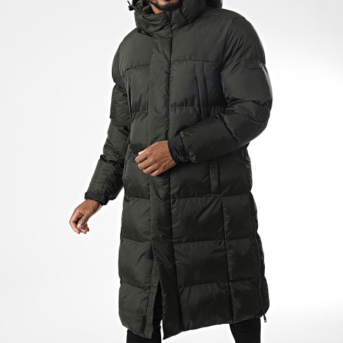 Doudoune Longue A Capuche Floki Vert Kaki