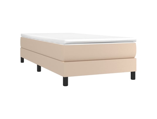 VIDAXL - Sommier  90 x 190 Sommier à ressorts de lit cappuccino 90x190 cm similicuir