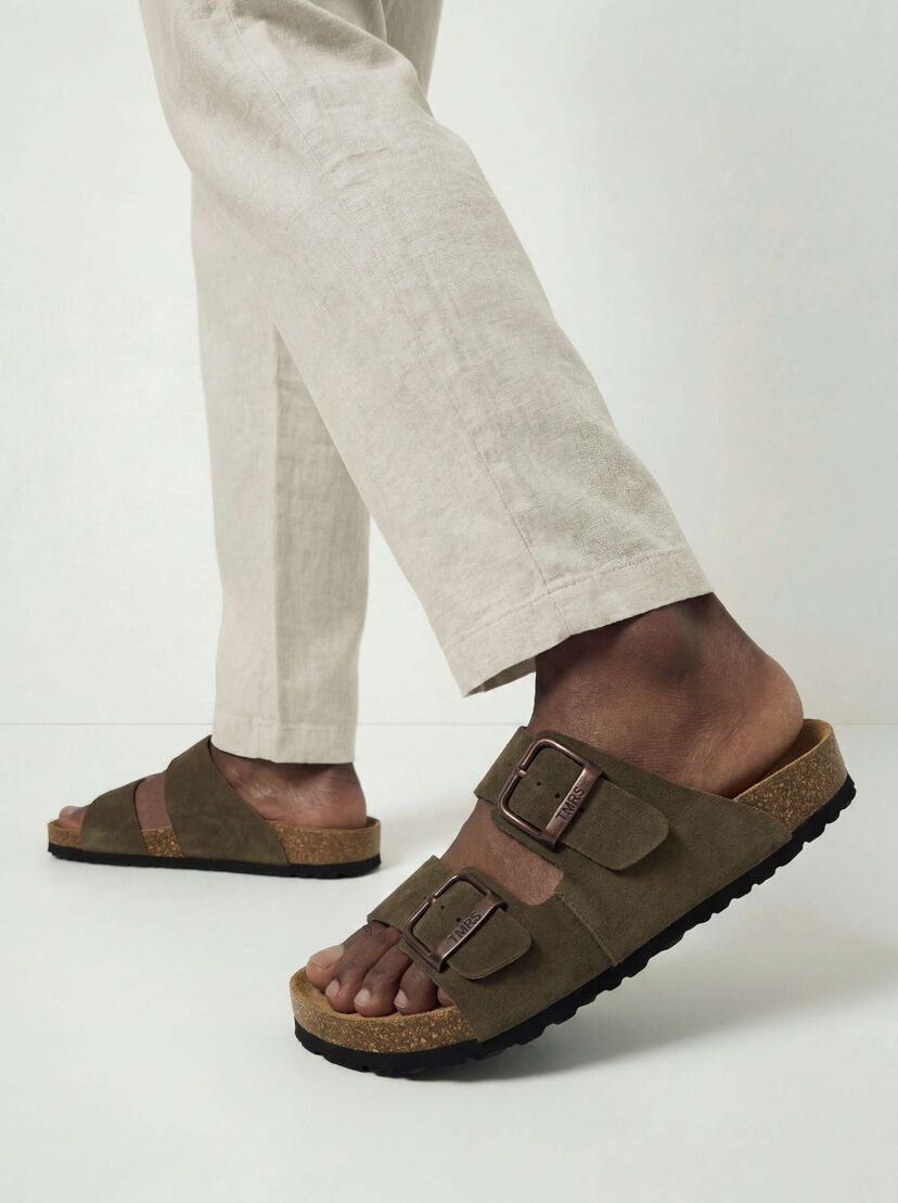 Leren Slipper - groen