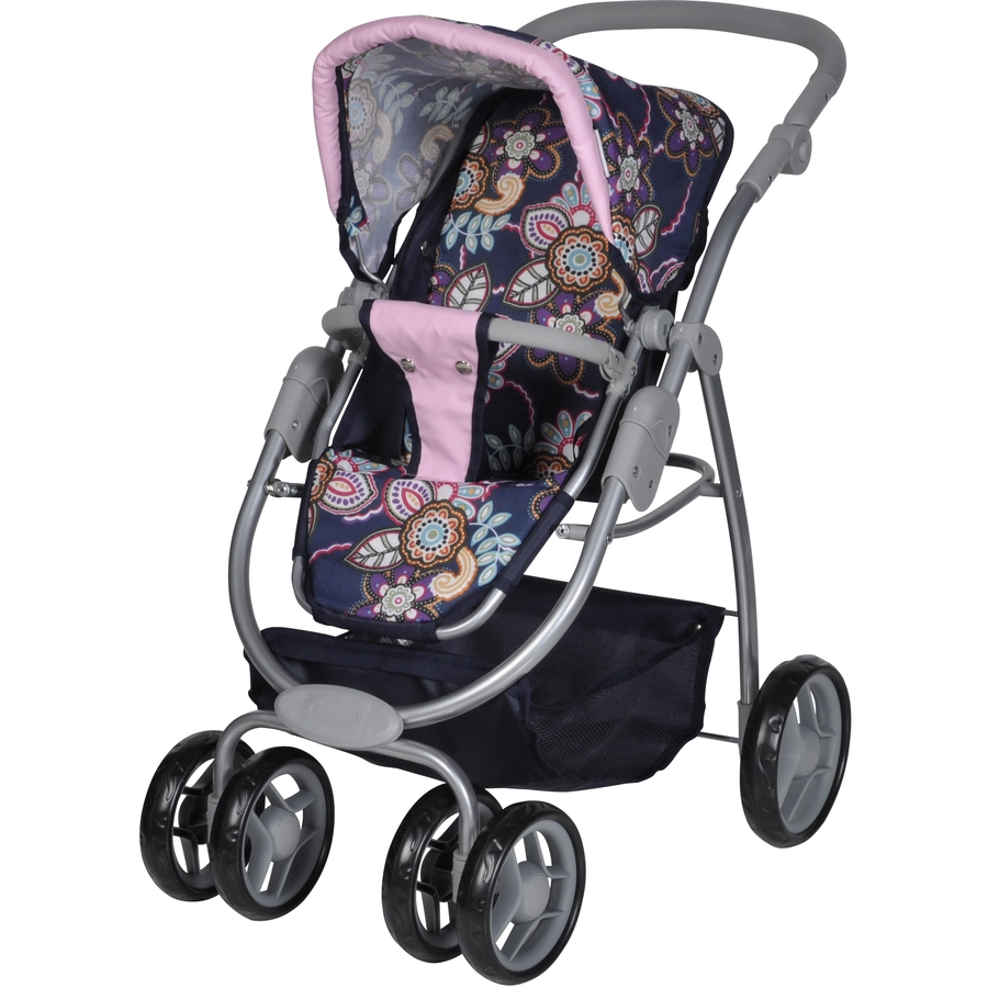 knorr toys® Puppenwagen Coco - blue flowers blau