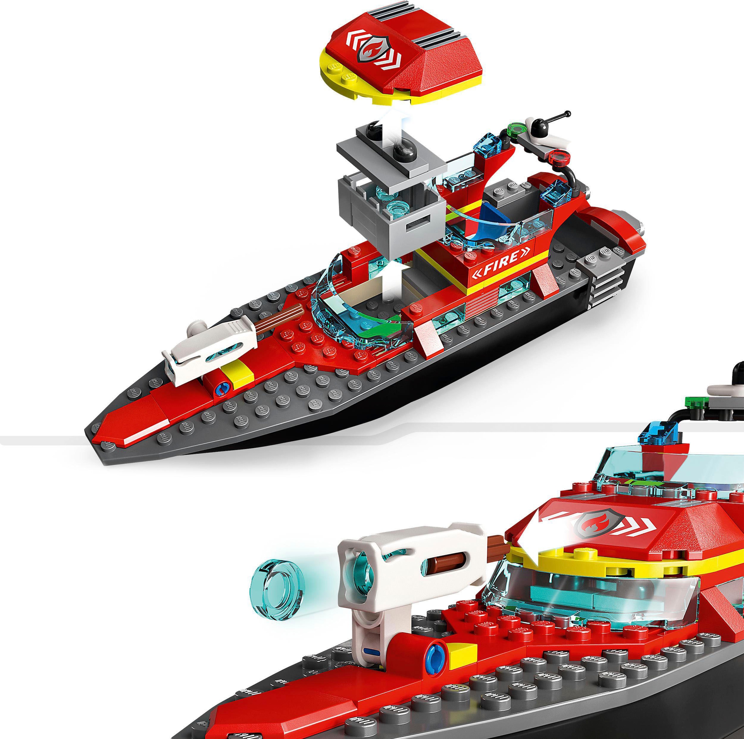 LEGO® Konstruktionsspielsteine »Feuerwehrboot (60373), LEGO® City« Made in Europe