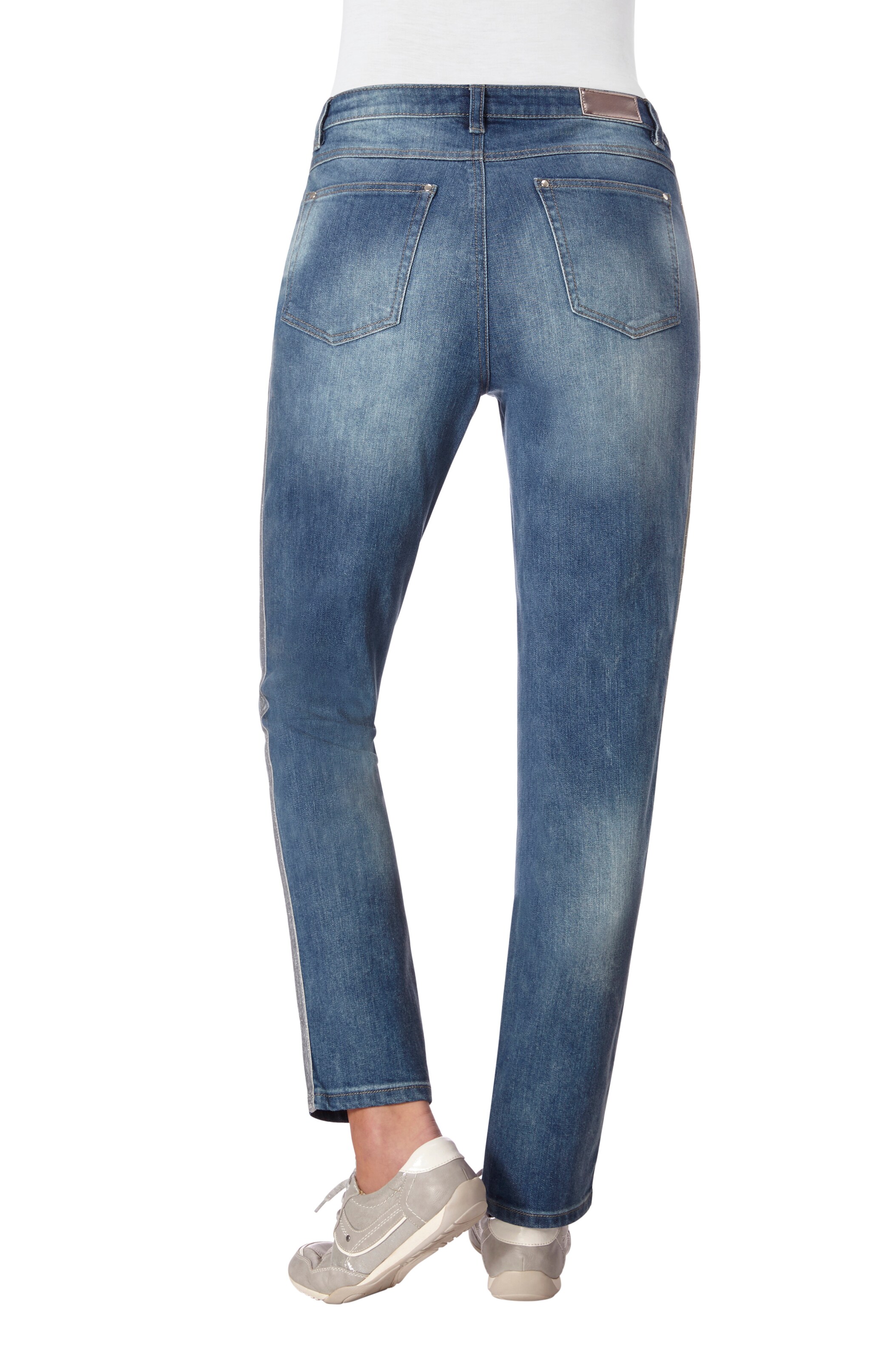 5-Pocket-Jeans in blue-stone-washed