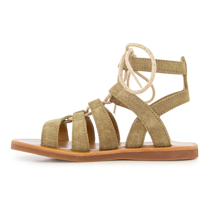 Pom d'Api Sandales Plagette Guily Strap  | Marron