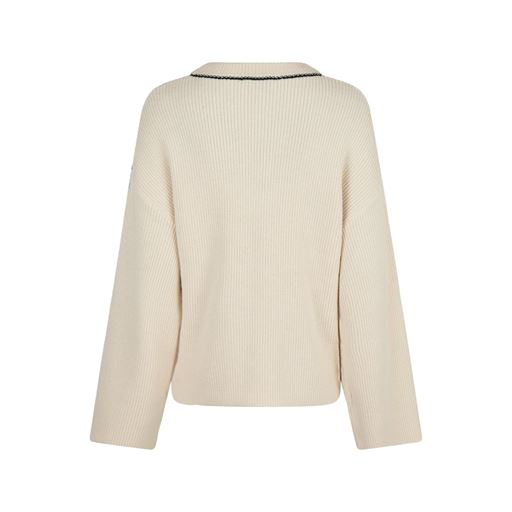 Neo Noir Latte Knit Striktrøje, Ivory, 38