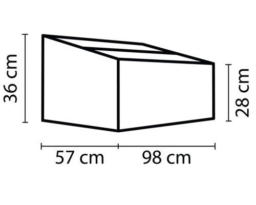 Vitavia Levana koelframe 95x55x28/36 cm lichtgroen