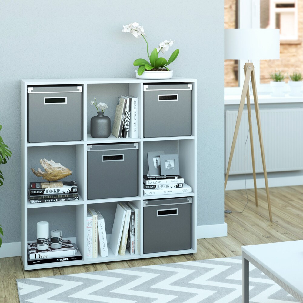 VICCO Raumteiler NOVE 9 Fächer Farbe Weiß - Würfelregal Raumtrenner Standregal