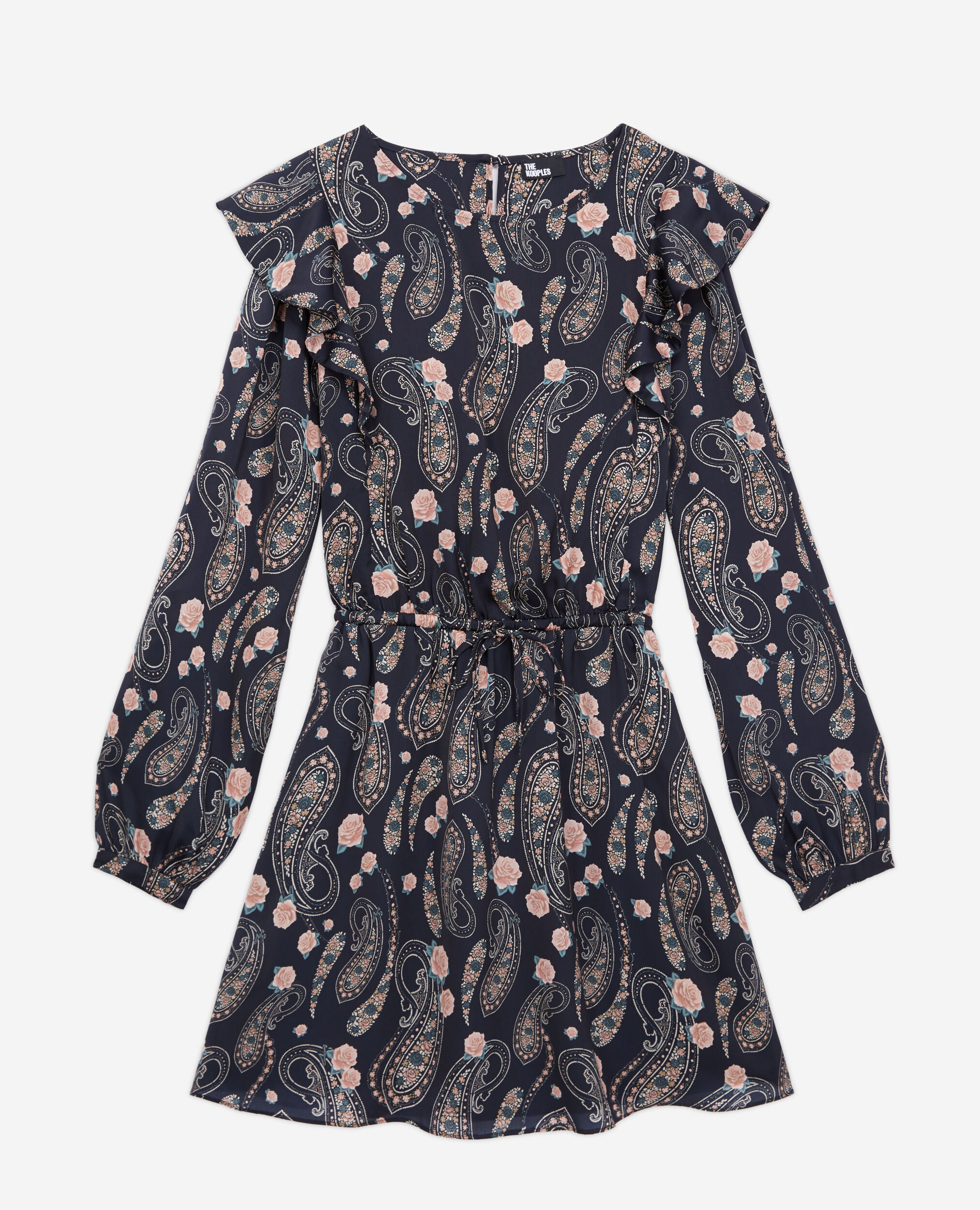 Robe courte imprimée avec volants