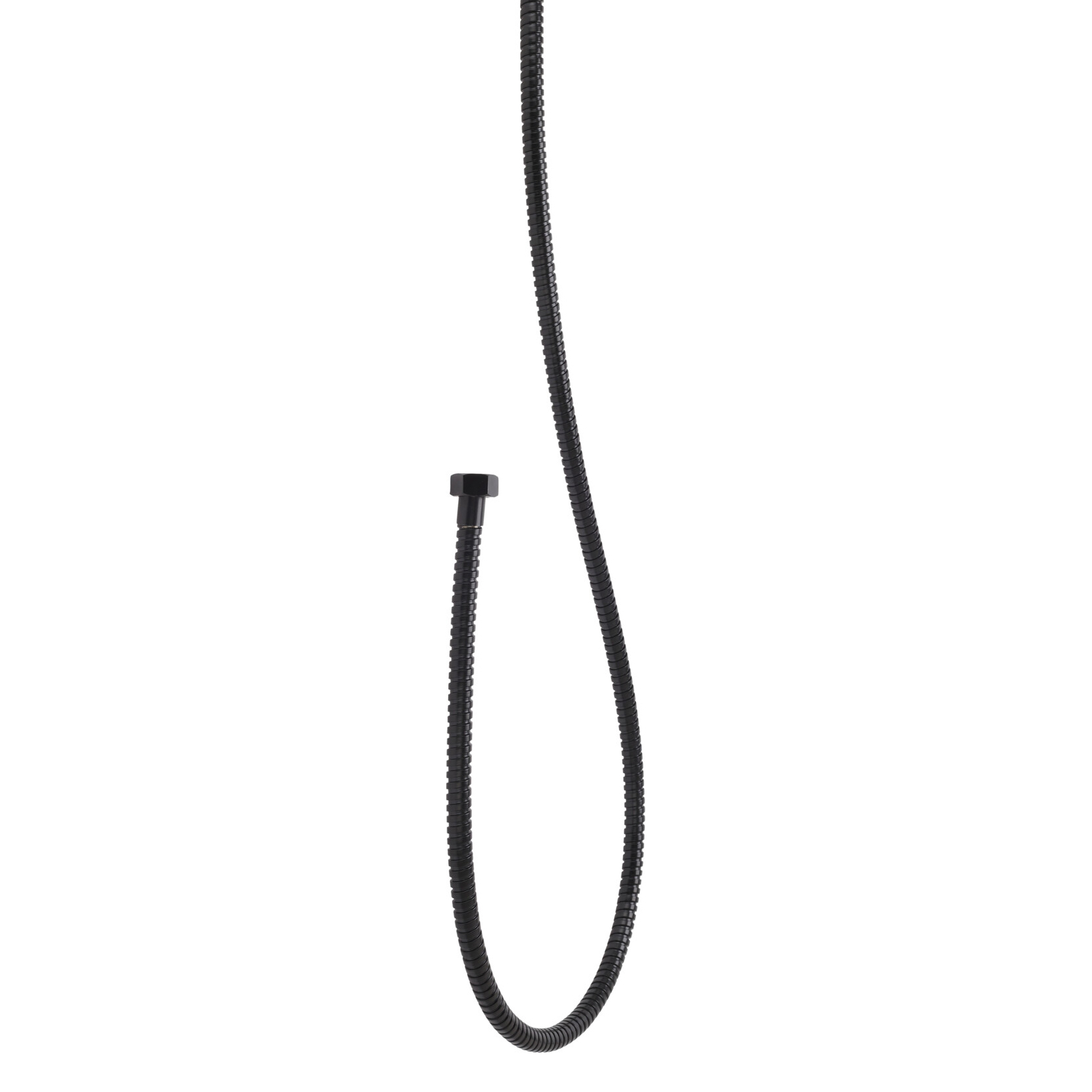 Duschbrause 11 cm mit Schlauch schwarz