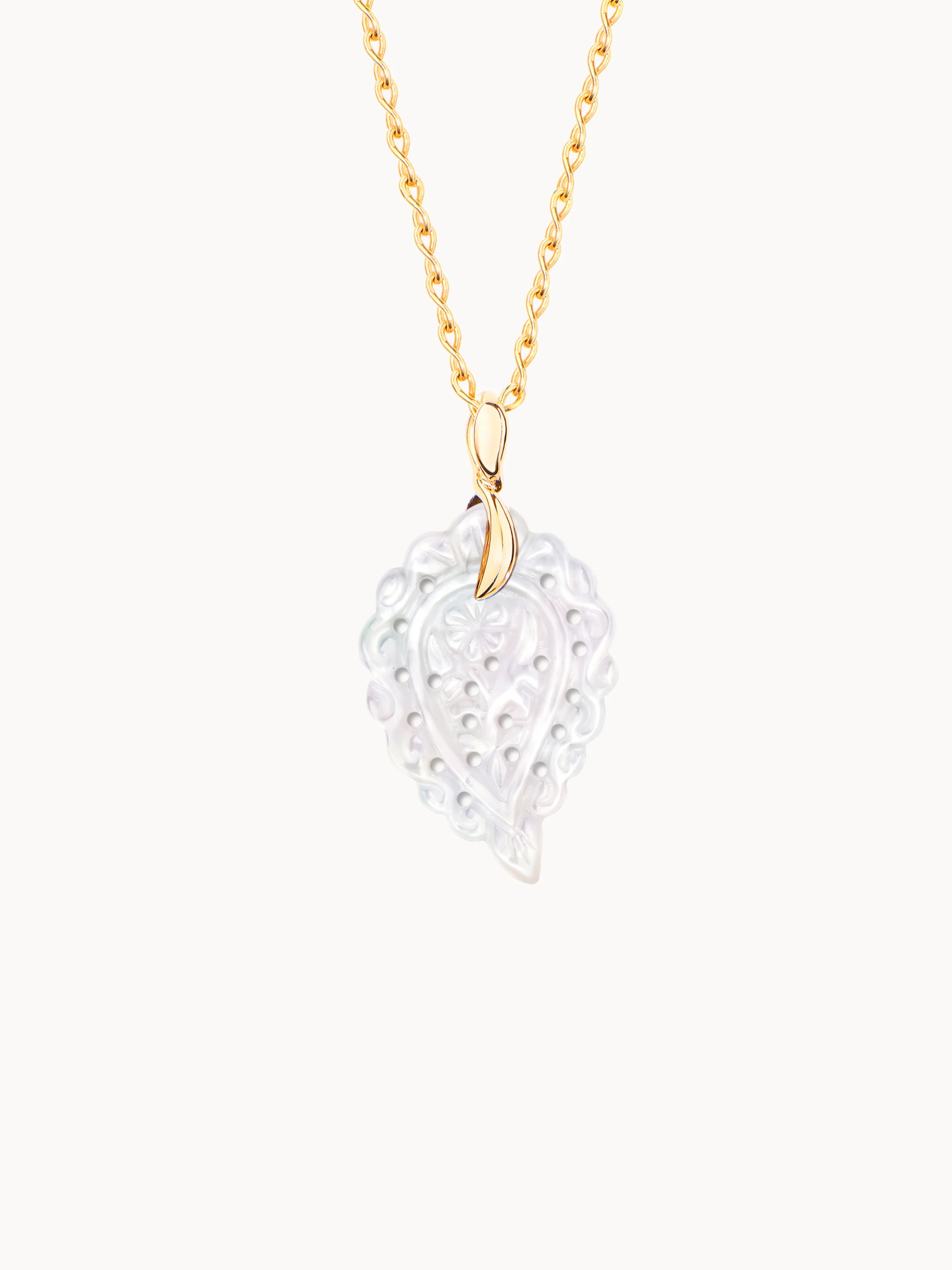 TAMARA COMOLLI Anhänger PENDANT INDIA SMALL MOTHER OF PEARL WHITE aus 18 Karat Gelbgold und Perlmutt