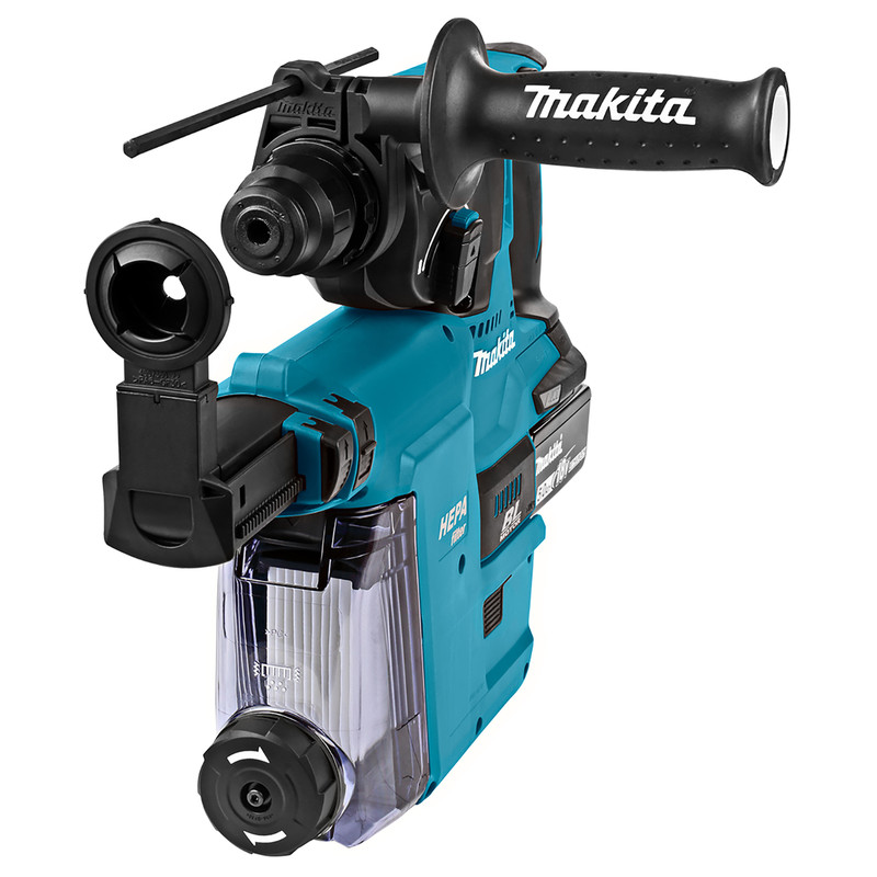 Makita DHR242RTJW accu combihamer machine met afzuiging en 2x 18V 5Ah accu 18V Li-ion SDS Plus