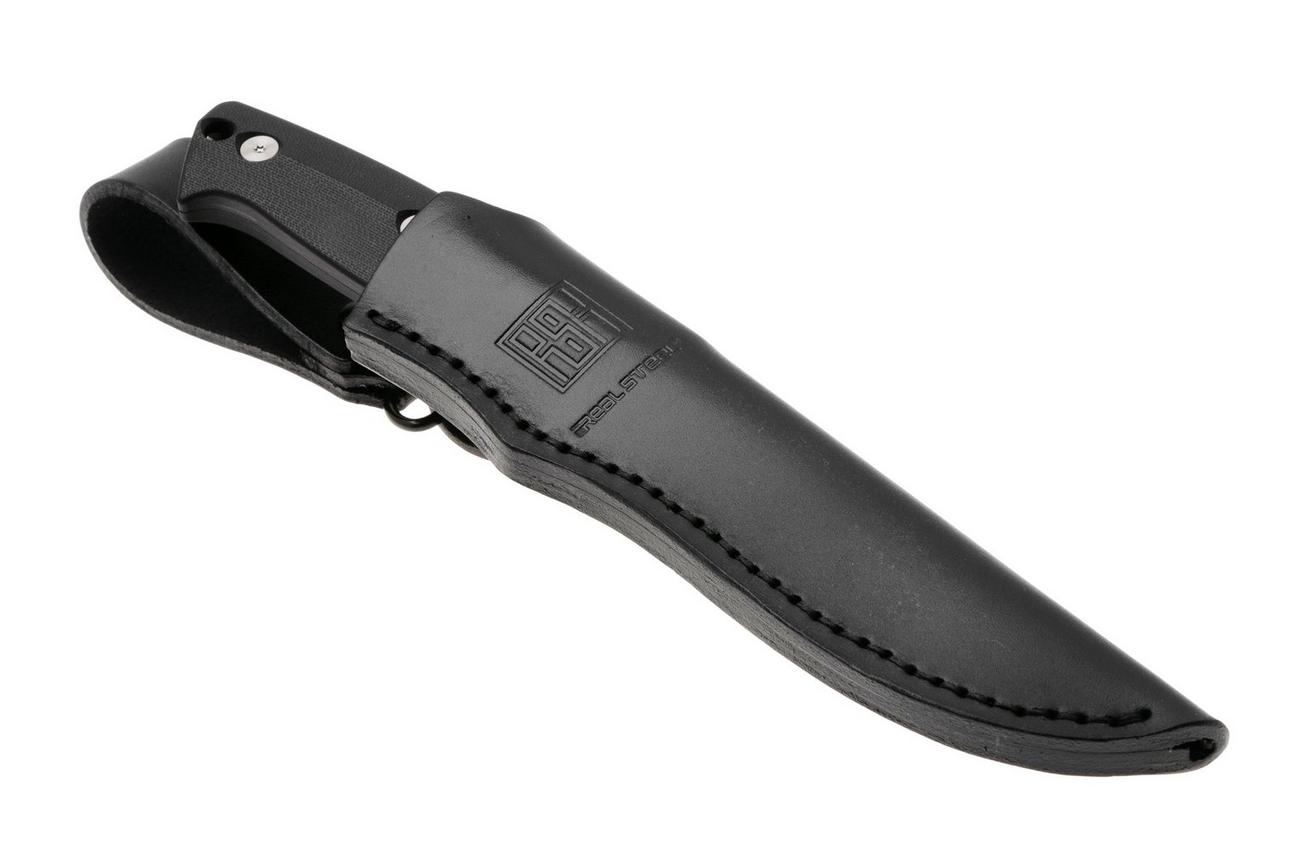 Real Steel Black Thorn 3621BS, Satin K110,  Black G10 vaststaand mes, Ivan Braginets design