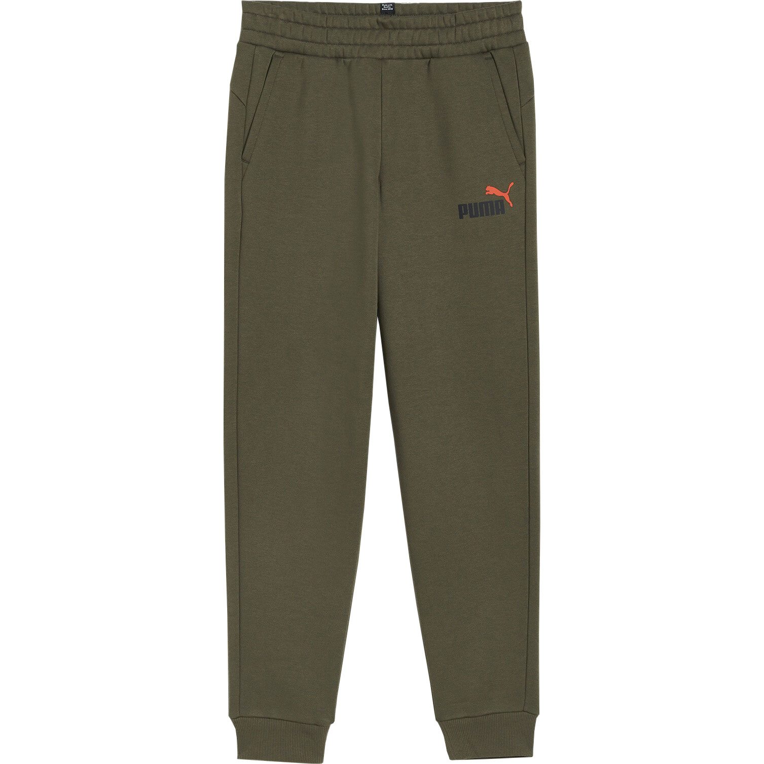 Puma Essentials+ 2 Col Logo Fleece cl Jogginghose Jungen dark olive