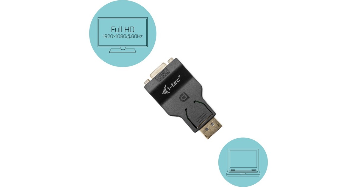 i-tecDisplayPort naar VGA Adapter  (Zwart)