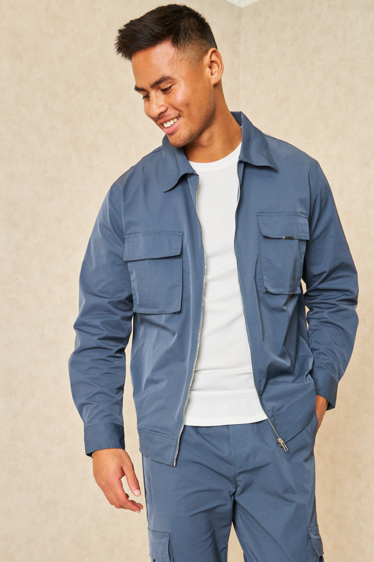 Ensemble gris foncé veste + pantalon cargo