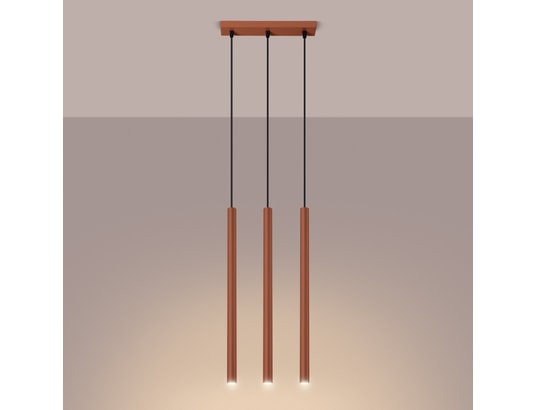 SOLLUX LIGHTING - Suspension Lampe suspendue pastelo 3 rouge ocre