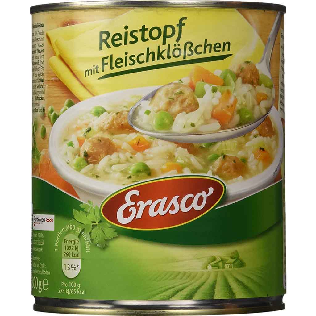 Erasco Eintopf Reistopf mit Fleischklößchen 800g MHD:30.12.27