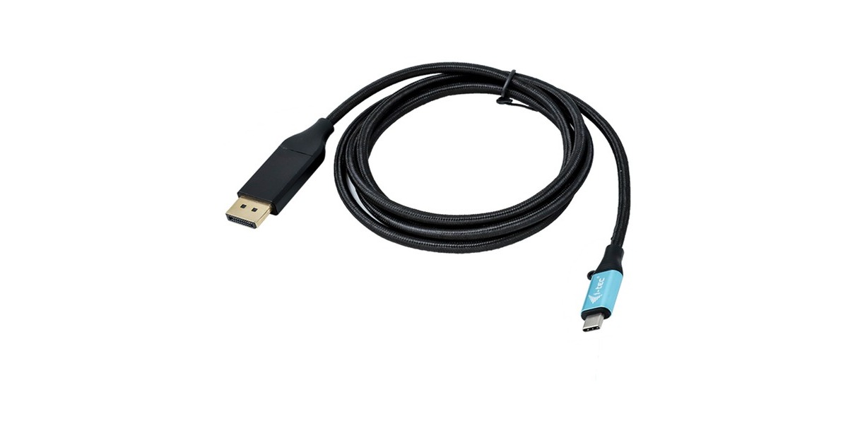 i-tecUSB-C > DisplayPort C adapter  (Zwart, 2 meter, 4K 60 Hz)