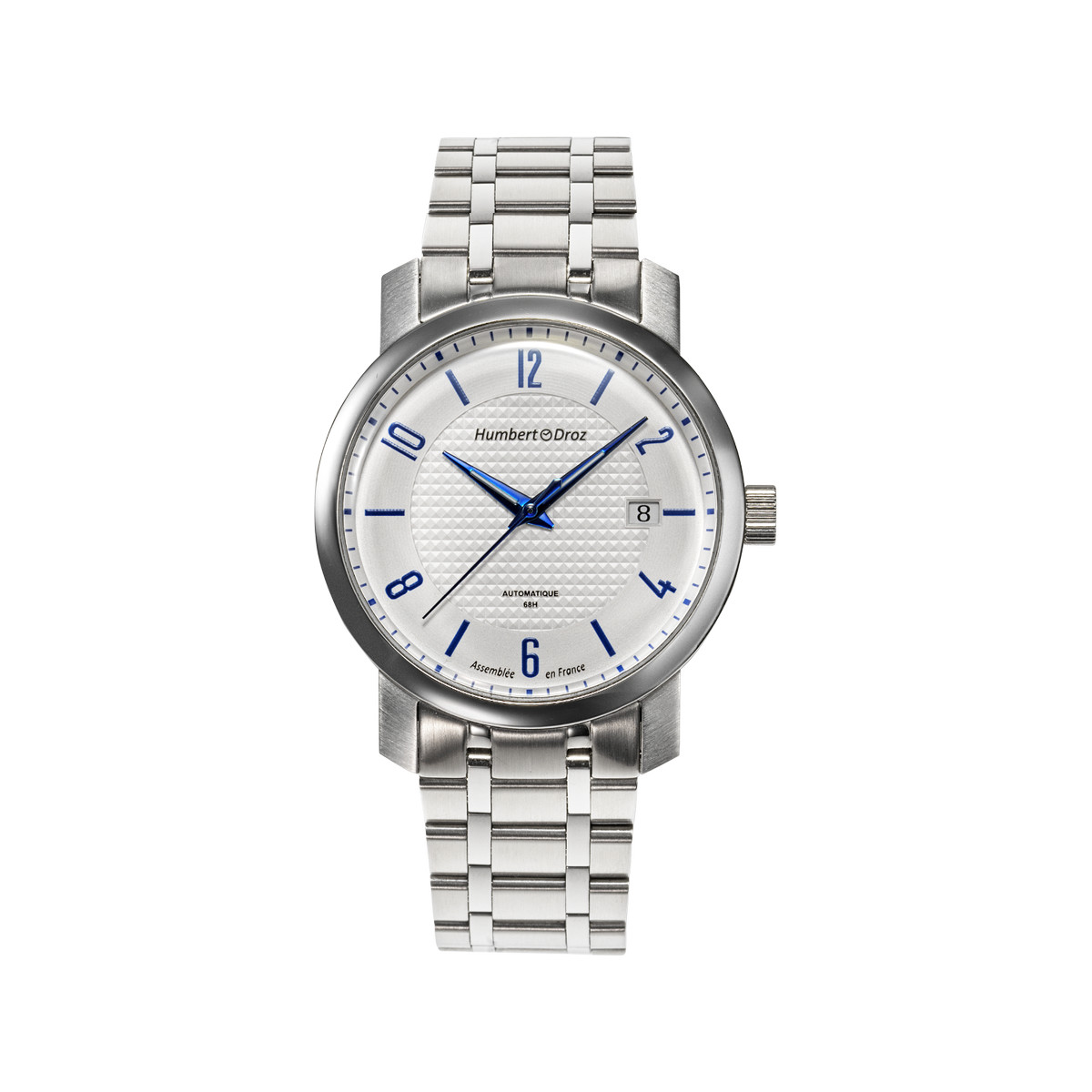 Montre HUMBERT-DROZ hd8 homme automatique, bracelet acier argent