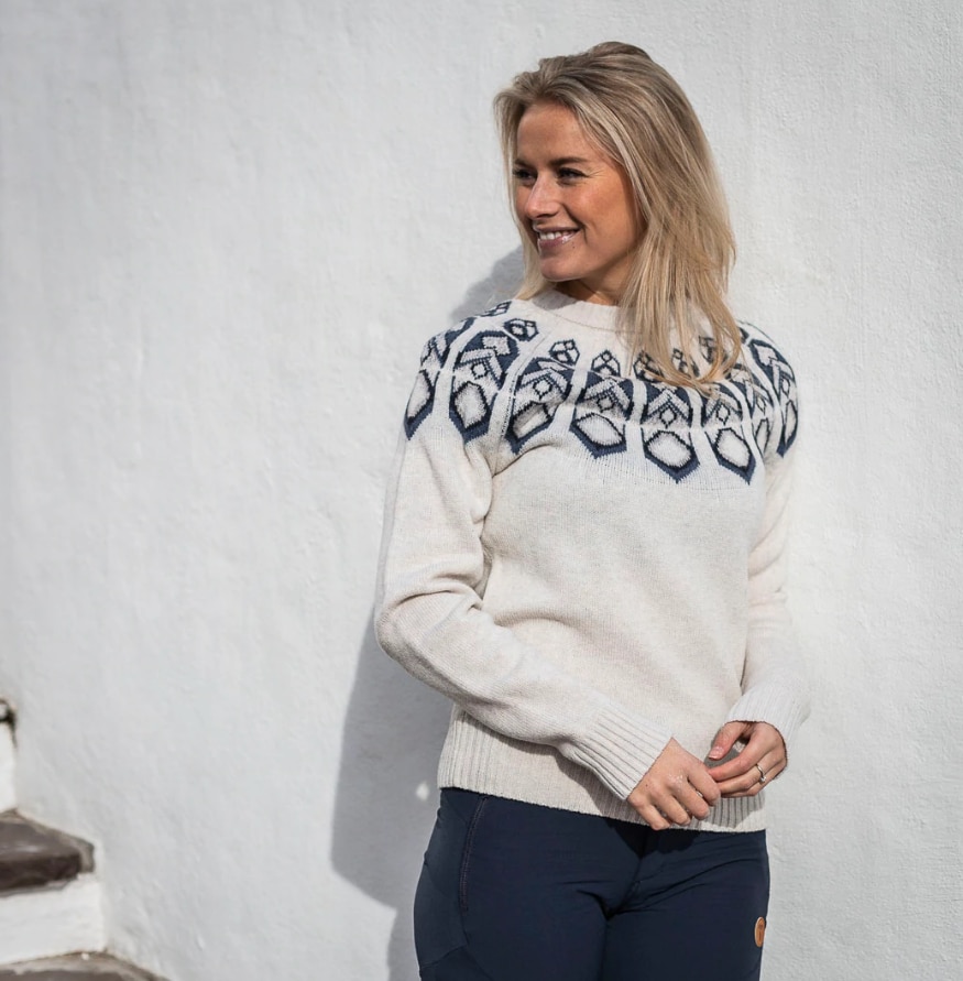 Tufte Robin Pattern Sweater, Dame<br>Superpopulær ullgenser!