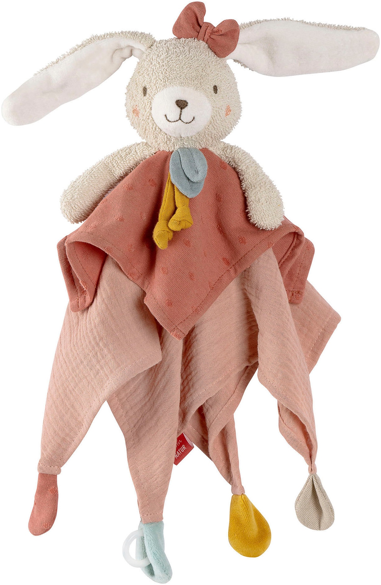 Fehn Schmusetuch »fehnNATUR, Hase« mit Befestigungsring für Schnuller