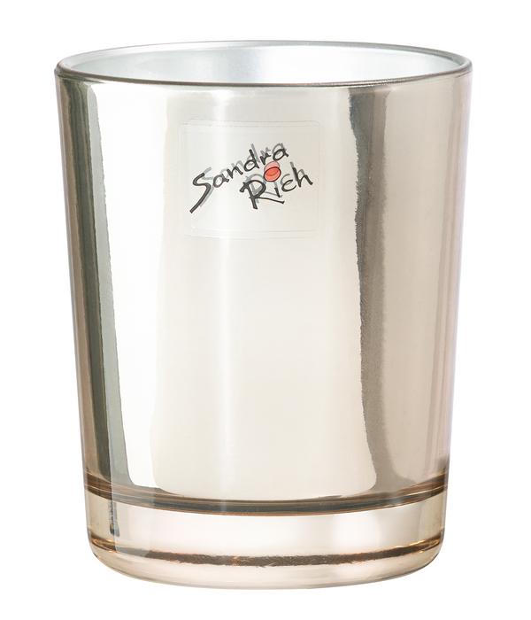 Dehner Glas-Übertopf Mirror, konisch, gold,