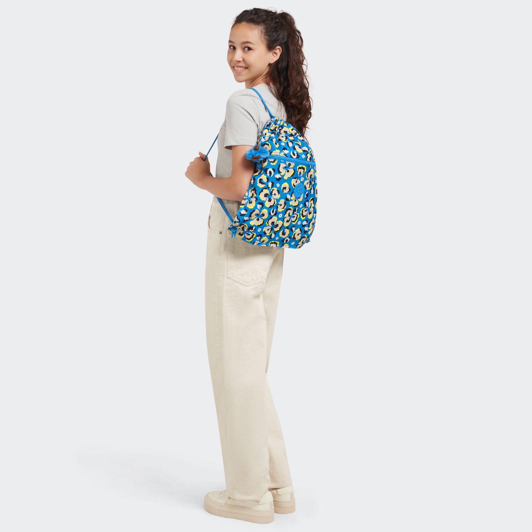 SUPERTABOO Sac moyen avec cordon de serrage - Leopard Floral