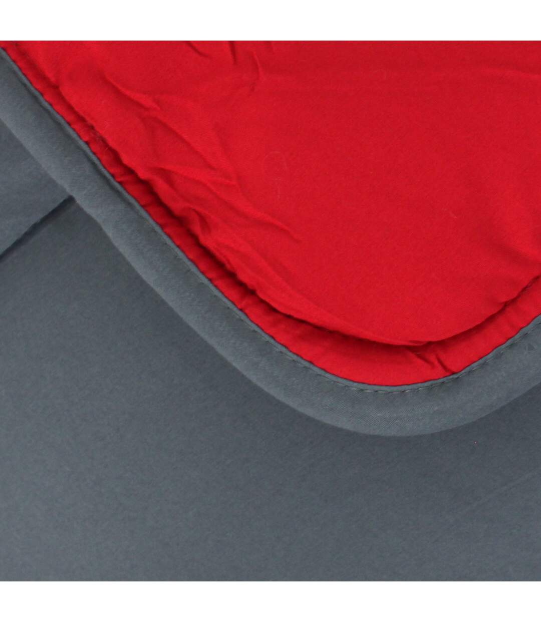 Couette hiver 140x200 cm COCOON BICOLORE Gris/Rouge garnissage fibre polyester 400g/m2
