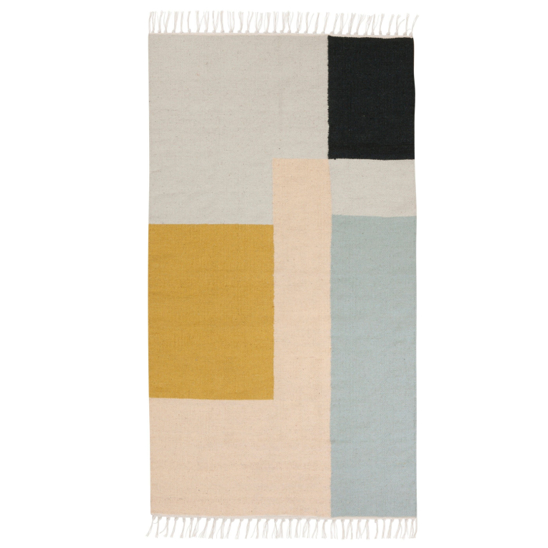 Ferm Living Kelim vloerkleed small 140x80 Squares