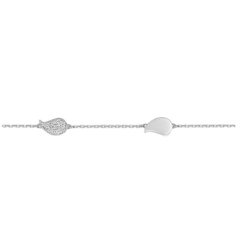 Bracelet Femme - Oxyde de zirconium - Argent 925 - Longueur : 18 cm