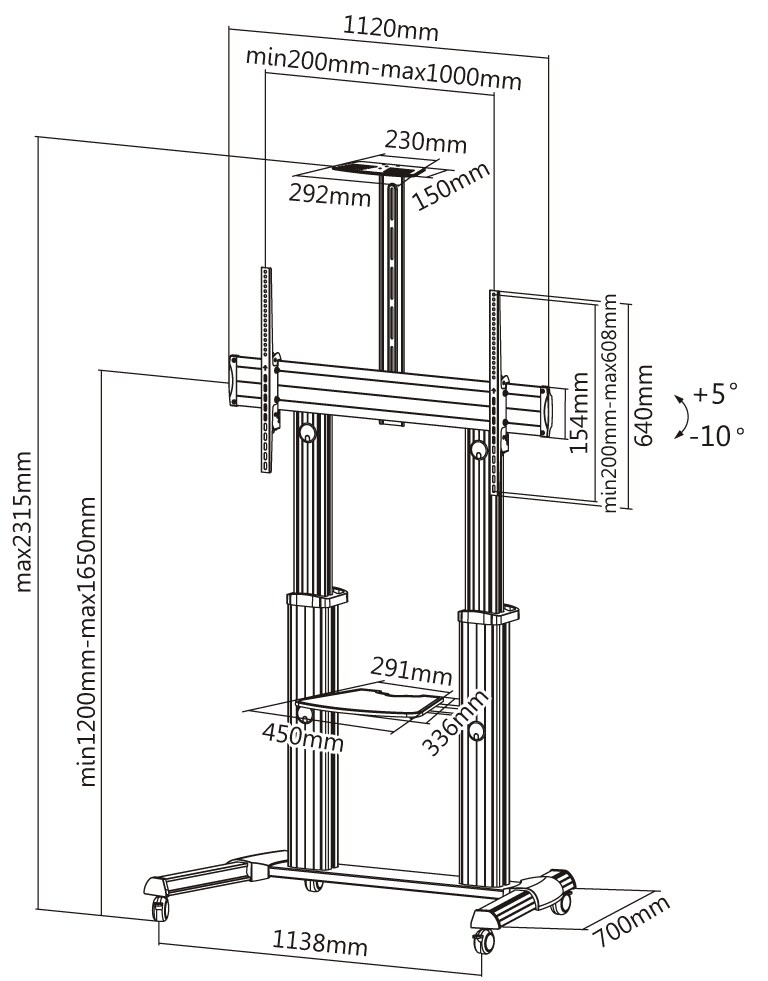 reflecta TV Stand 100VC-Shelf