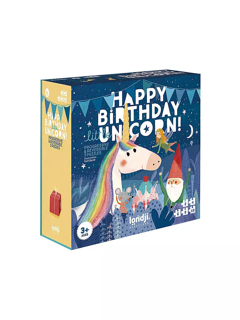 LONDJI Puzzle HAPPY BIRTHDAY UNICORN bunt