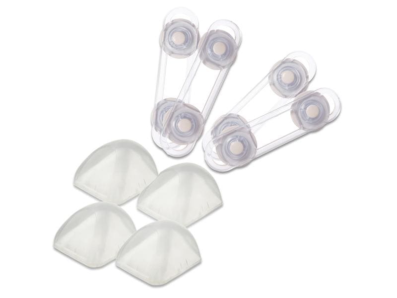 DREAMBABY Eckenschutz & Schranksicherungen Deluxe Eckenschutz & Mini-Multifunktionsverschlüsse