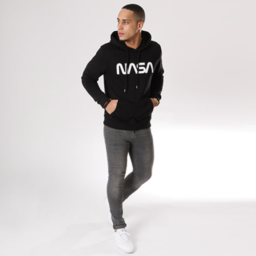 Sweat Capuche Worm Logo Noir