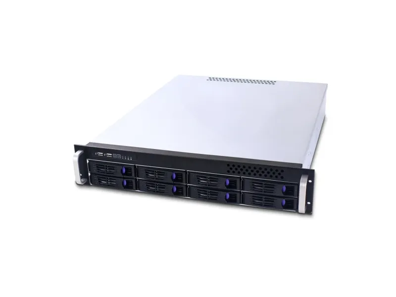 FANTEC SRC-2080X07 - Rack-monterbar - 2U - SSI CEB - SATA/SAS - hot-swap - sort anodiseret aluminium, sølvanodiseret aluminium - USB